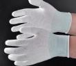 Polyester gloves with PU coating
