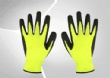 Polyester gloves with nitrile coating